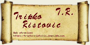 Tripko Ristović vizit kartica